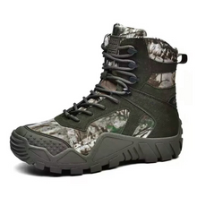 Load image into Gallery viewer, Camouflage tactical boot on a white background