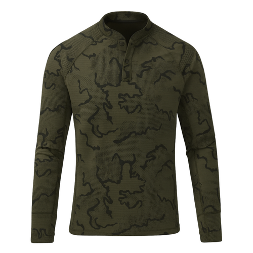 Camohunters Olive Tonal camo polo shirt front view hunting wear